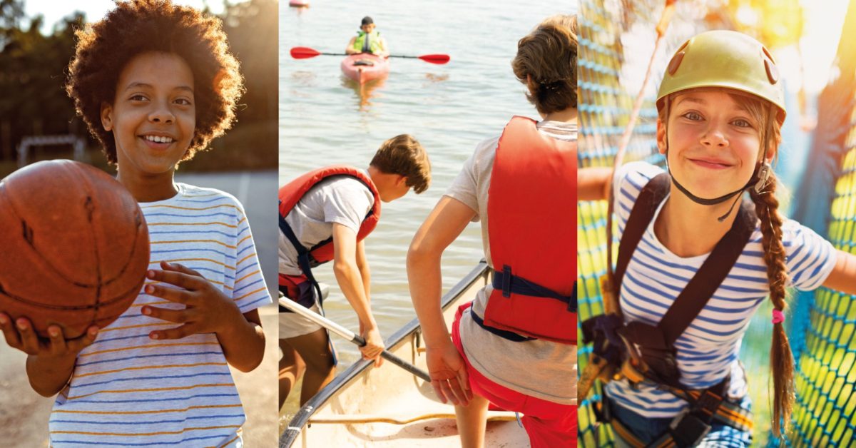 Iloisia lapsia liikkumassa ulkona - hyvinvointia nuorille